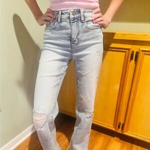 Buckle Black classic straight acid wash jeans size 23x32